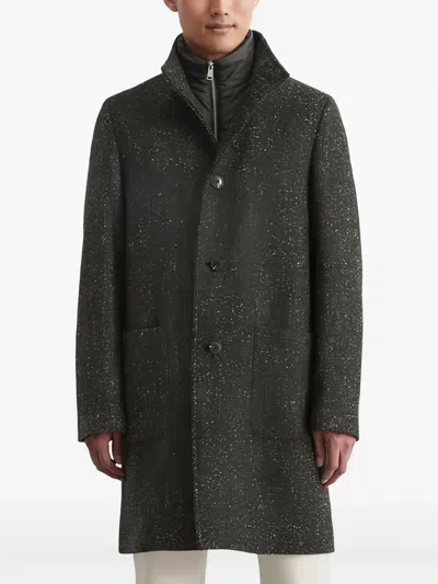 Marc O'polo Textured-button Coat In Black