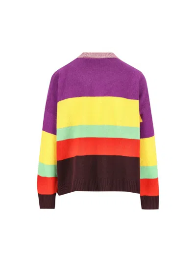 Giada Benincasa Long-striped Sweater In Multi