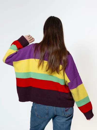 Giada Benincasa Long-striped Sweater In Multi