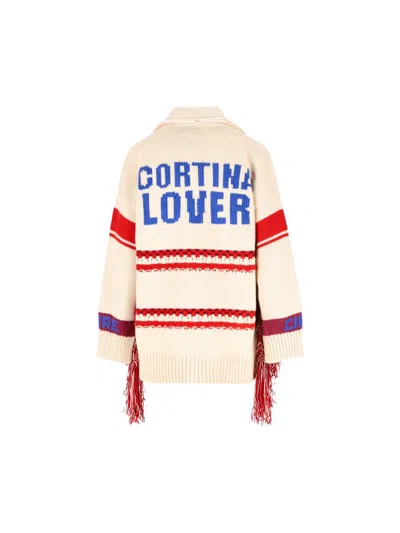 Giada Benincasa Fringed-sleeve Patch-pocket Cardigan In White