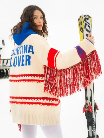 Giada Benincasa Fringed-sleeve Patch-pocket Cardigan In White