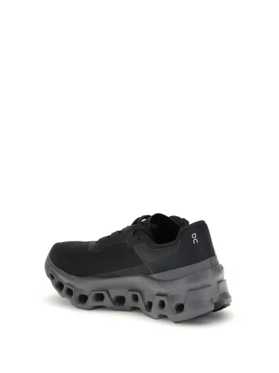 On Running Cloudmonster Technical Fabric Sneakers With Perforated Rubber Sole In Black