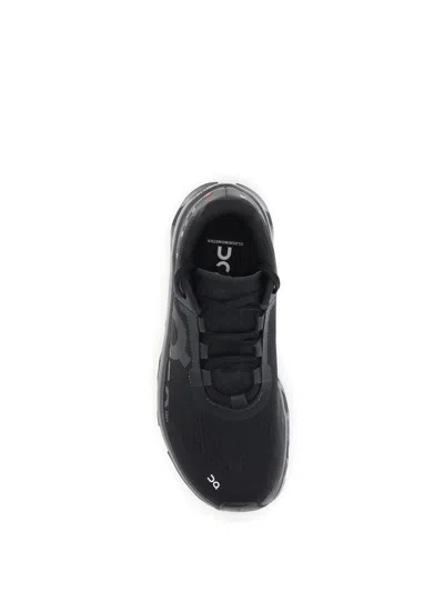 On Running Cloudmonster Technical Fabric Sneakers With Perforated Rubber Sole In Black