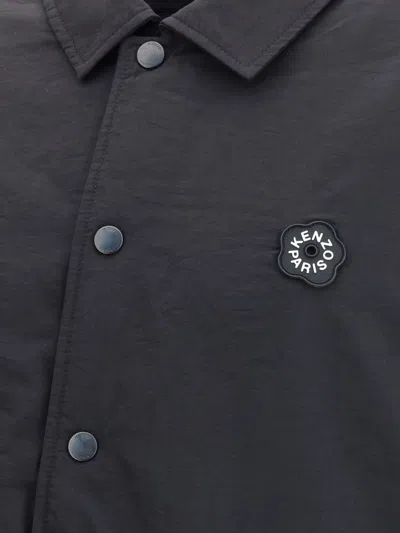 Kenzo Black Nylon Reversible Jacket In Black