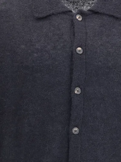 Our Legacy Men Alpaca Cardigan In Blue