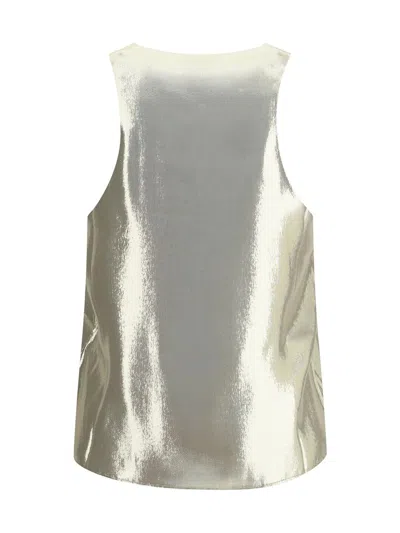 Sa Su Phi Metallic-finish Tank Top In Gold