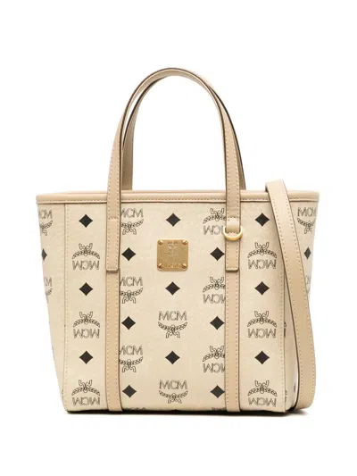 Mcm Mini Tony Printed Canvas Tote Bag In Multi