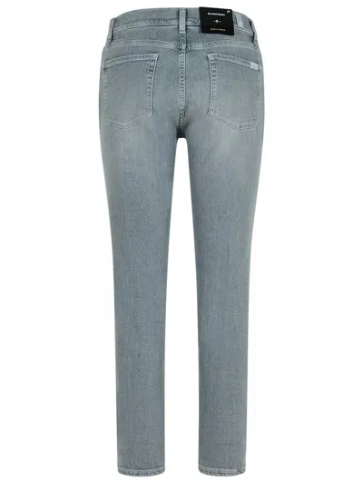 7 For All Mankind 'relaxed Skinny' Grey Cotton Jeans In Blue