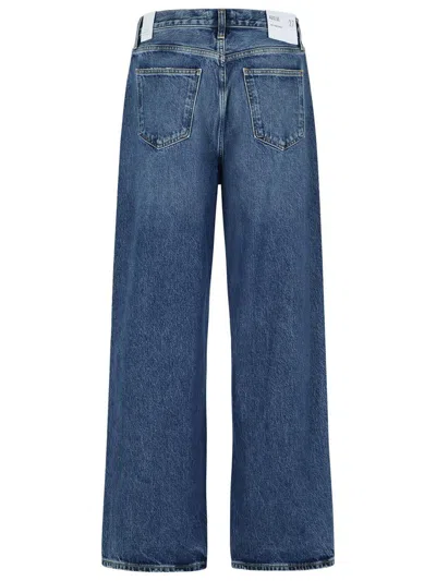 Agolde 'low Slung Baggy In Misto Cotone Rigenerato 'essence' Jeans In Blue