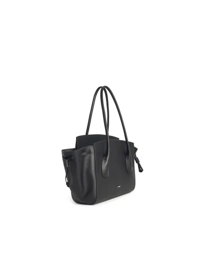 Jil Sander Black Voyage Small Handbag In Black