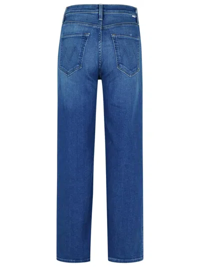 Mother Womens The Rambler Zip Flood Straight-leg Stretch-denim Blend Jeans Nip It In The Bud In Blue