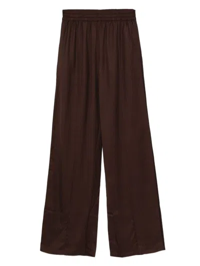 Golden Goose Wide-leg Trousers With Relaxed Fit In Brown