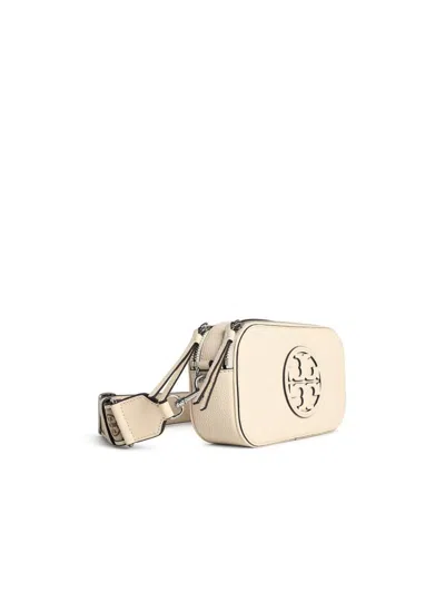Tory Burch Miller Ivory Leather Mini Crossbody Bag In White
