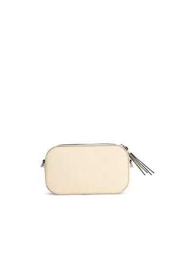 Tory Burch Miller Ivory Leather Mini Crossbody Bag In White