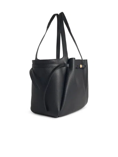 Tory Burch Shopping Romy Black Leather Bag In Black