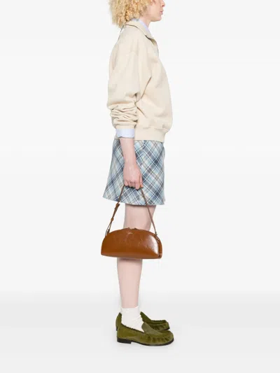 Apc A.p.c. Sac Demi Lune Shoulder In Brown