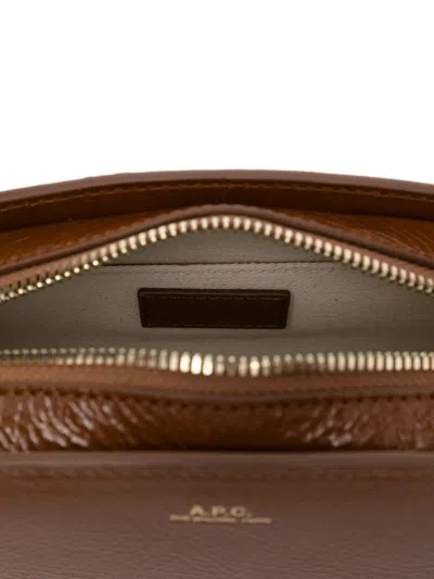 Apc A.p.c. Sac Demi Lune Shoulder In Brown