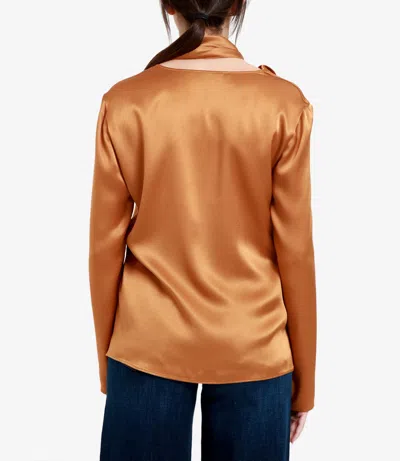 Alberta Ferretti Long-sleeved Shirt In Brown