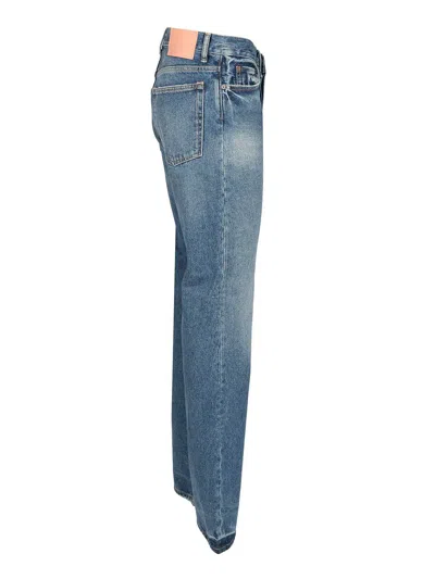 Acne Studios Distressed Straight-leg Jeans In Blue