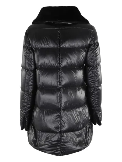 Herno A Shape Ultralight Down Jacket With Eco Fur Collar