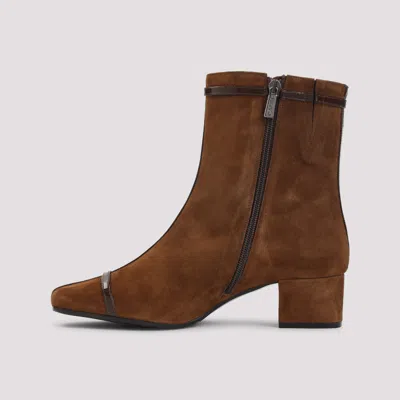 Carel Suede Leather Start Boots In Brown