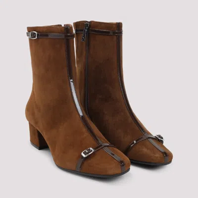 Carel Suede Leather Start Boots In Brown
