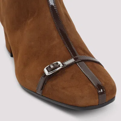 Carel Suede Leather Start Boots In Brown