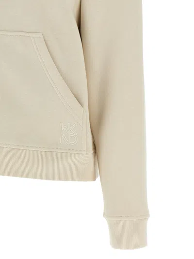 Weekend Max Mara Hooded Sweatshirt With Front Pockets And Ribbed Cuffs In Gray