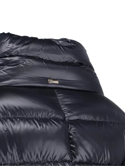 Herno Down-feather Mid-length Coat In Black