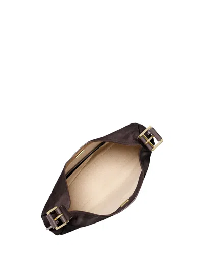 Michael Kors Nolita Large Nubuck Hobo Shoulder Bag In Brown