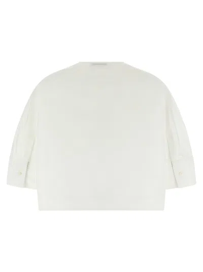 Givenchy Cropped Cotton Shirt With Button Closures In White