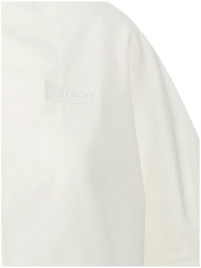 Givenchy Cropped Cotton Shirt With Button Closures In White