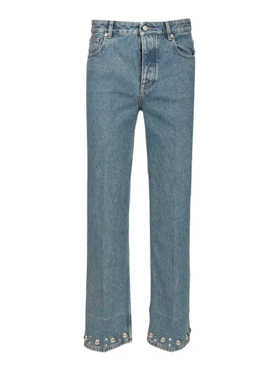 Valentino Denim 5 Tasche Con Boule O Dirty Jeans Blue In Blue