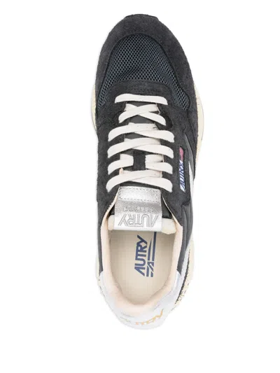 Autry Panelled Suede Sneakers In Gray