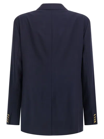 Polo Ralph Lauren Double-breasted Notched Blazer In Blue