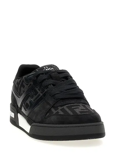 Fendi Low-top Round Toe Rubber Sole Sneakers