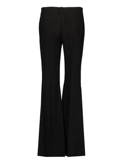 Balenciaga Women Black Fluid Viscose Flared Trousers In Black