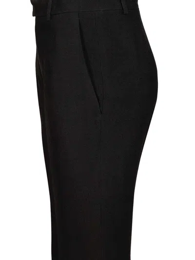 Balenciaga Women Black Fluid Viscose Flared Trousers In Black