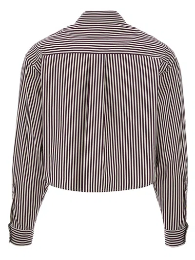 Isabel Marant Maroon Fleora Cropped Shirt In Brown
