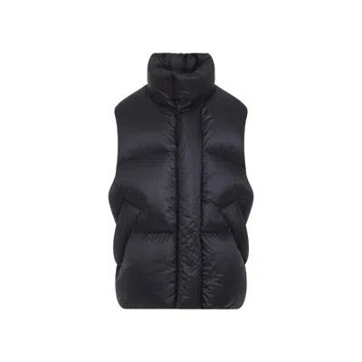 Mordecai Contemporary Black Puffer Waistcoat In Black