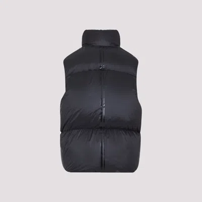 Mordecai Contemporary Black Puffer Waistcoat In Black