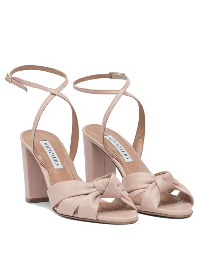 Aquazzura Heeled Shoes With Knotted Design And Ankle Strap