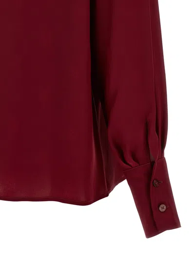 Etro Jacquard Silk Blouse Shirt And Blouse Bordeaux In Burgundy