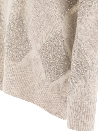 Brunello Cucinelli High Turtleneck Knitwear In Neutral
