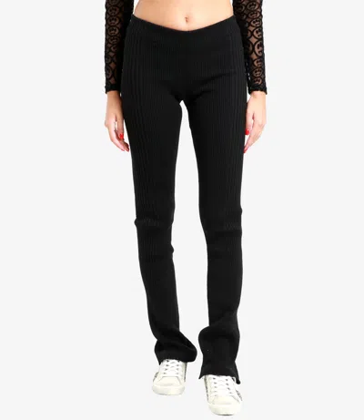 Barrow Low-rise Ribbed-knit Skinny Trousers In Black