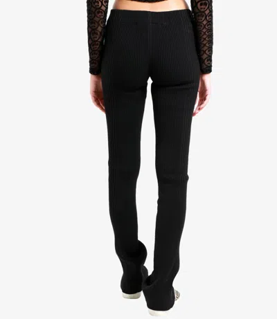 Barrow Low-rise Ribbed-knit Skinny Trousers In Black