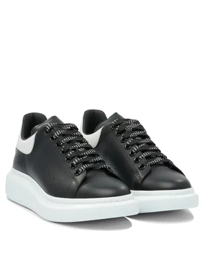 Alexander Mcqueen Black Low Top Sneakers With Chunky Sole And Contrasting Heel In Leather Man In Black