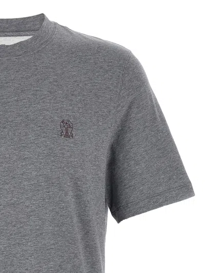 Brunello Cucinelli T-shirts In Gray
