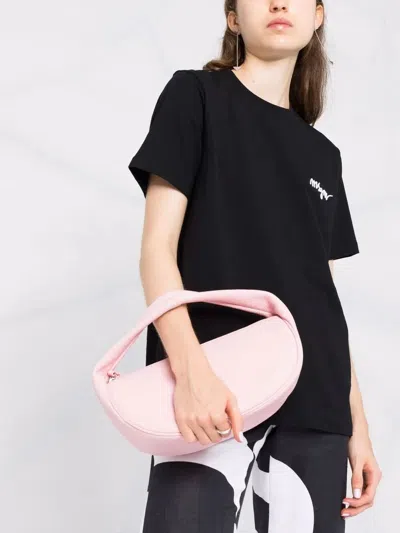 Msgm Logo Crew Neck Short Sleeve T-shirt In Black