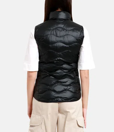 Blauer Black Polyamide Sleveless Jacket In Black